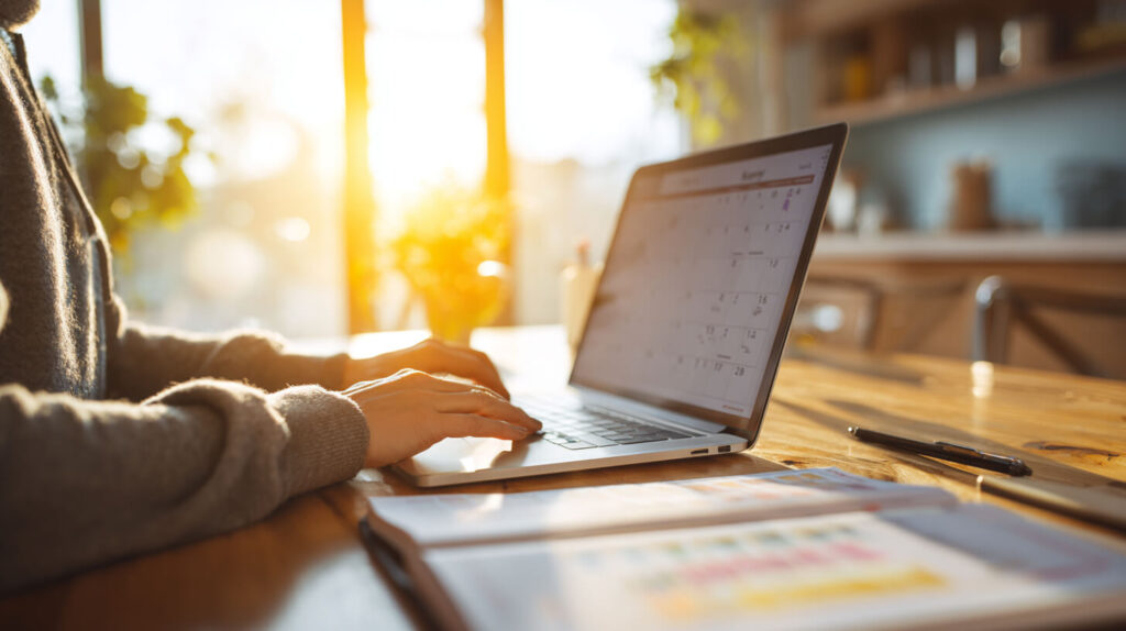Ouder plant werk en kinderopvang combineren met een digitale agenda voor meer overzicht in de dag